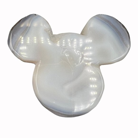 Natural Agate Geode Mickey Head Gift for Decoration Healing Chakra Stones - Picture 2 of 6